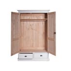 Landelijk Klassiek - Kledingkast Brighton - Hout - Wit, Nieuw, Grenenhout, Landelijk, klassiek, robuust, massief, Scandinavisch