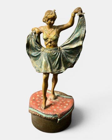 Wiener Bronze Werkstätte - sculptuur, „Erotika“ - 13.5 cm -