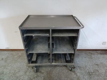 RVS Serveerwagen – 12 Niveaus GN 1/1 – B59 x D95 x H101 cm