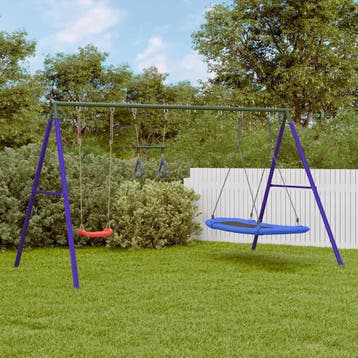 vidaXL Schommelset met schommel, trapeze en nestschommel, Kinderen en Baby's, Speelgoed | Buiten | Speeltoestellen, Verzenden