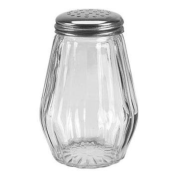 Poedersuikerstrooier | RVS/Glas | 0.26L | 120(h)mm EMGA, Verzenden, Nieuw in verpakking