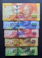 Zuid-Afrika. - 10, 20, 50, 100, 200 Rand 2018 - Pick 143-147