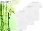 2dekans | Milanoro – Set van 3 Zachte Bamboe T-Shirts – Wit, Ophalen of Verzenden, Zo goed als nieuw, Wit, Milanoro
