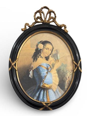 Franse school (XIX) - Ritratto di una giovane donna con