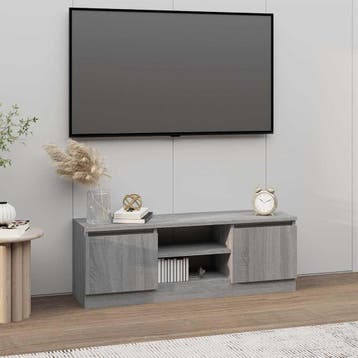 vidaXL Tv-meubel met deur 102x30x36 cm grijs sonoma, Huis en Inrichting, Kasten | Televisiemeubels, 100 tot 150 cm, Verzenden