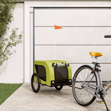 vidaXL Hondenfietstrailer oxford stof en ijzer groen en, Verzenden, Nieuw