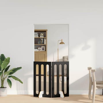 vidaXL Opvouwbaar huisdierhek 2 st Zwarte Eik 100,5 x 38 x, Dieren en Toebehoren, Verzenden, Nieuw