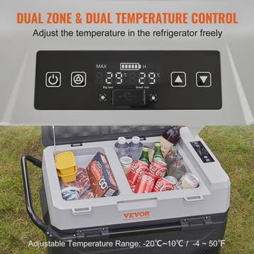 Draagbare Dubbel Zone Koel-Vriesbox 38L/40QT - 12V Auto Koel, Verzenden, Nieuw