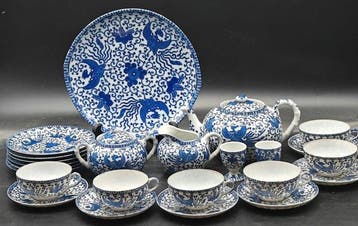 Dai Nippon - Theeservies - Phoenix volant - Beenderporselein, Antiek en Kunst