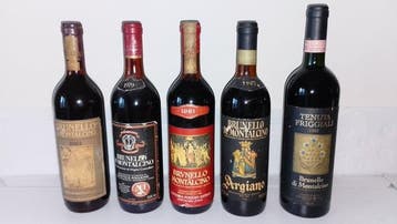 1982 Luigi Cecchi, 1982 Argiano, 1979 Il Poggione, 1988, Nieuw