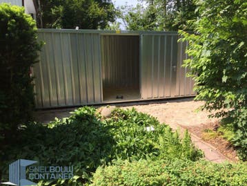 Materiaal container 4 x 2 meter - 1 deur aan de lange zijde
