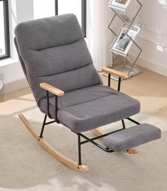 Schommelstoel met Voetsteun – Ergonomisch Ligcomfort, Huis en Inrichting, Bureaustoelen, Nieuw, Verzenden