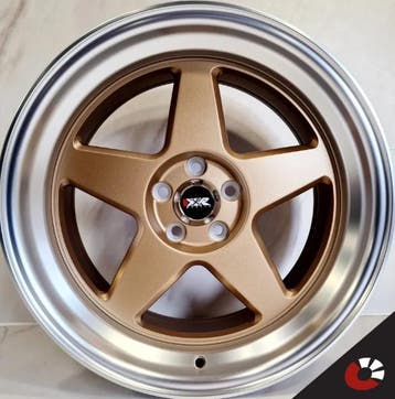 17 inch 5x100 YKW Wheels XXR7661 Matt Bronze Machined Lip, Auto-onderdelen, Banden en Velgen, Ophalen of Verzenden, Nieuw, 17 inch