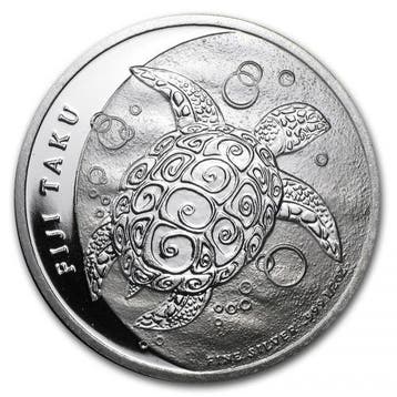 Fiji Schildpad 1/2 oz 2012, Verzenden, Losse munt, Zilver