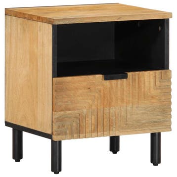 vidaXL Nachtkastje 40x33x46 cm massief mangohout bruin, Minder dan 45 cm, Verzenden, Nieuw, Minder dan 55 cm