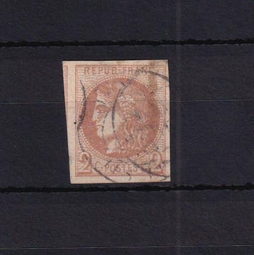 Frankrijk 1870 - côte 700€ CAD 17 en een lichtbruine tint, Gestempeld