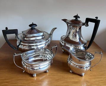 Mappin & Webb - Koffie- en theeservies (4) - Zilver, Antiek en Kunst