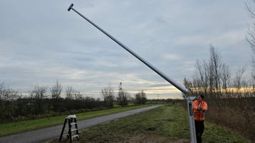 Kantelbare cameramast mast 8 meter geanodiseerd aluminiu..., Nieuw
