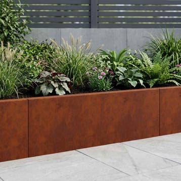 vidaXL Keerwand 2 st 60 x 12 x 30 cm weervast staal, Verzenden, Nieuw