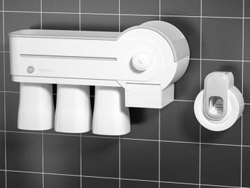 WhiteTeeth Tandenborstelhouder - Wit - Tandpasta Dispenser -, Nieuw
