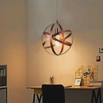 Industriële Metalen Hanglamp - Sfeervolle Bolvormige Kooi La, Verzenden, Nieuw