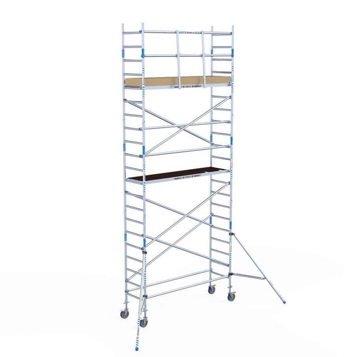 ALX rolsteiger 75 x 7,2m WH met voorloopleuning, Doe-het-zelf en Verbouw, Steigers, Rolsteiger of Kamersteiger, Nieuw, 5 meter of hoger
