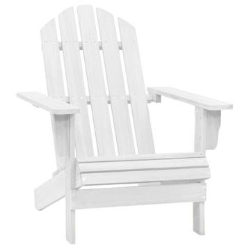 vidaXL Tuinstoel hout wit, Tuin en Terras, Tuinstoelen, Verzenden, Nieuw, Hout