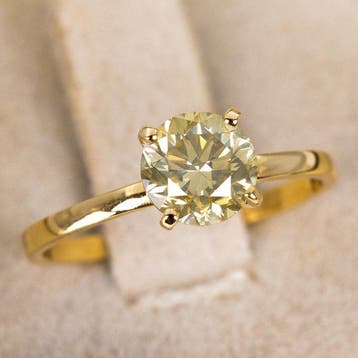 Zonder minimumprijs - Ring - 14 karaat Geel goud - 1.33ct., Nieuw