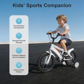 14 Inch Kinderfiets met Zijwielen - Leerfiets voor Jongens e, Verzenden, Nieuw