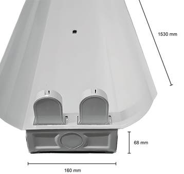 Opbouw TL-armatuur met reflector voor 2x T8 G13 LED TL-bu..., Ophalen of Verzenden, Nieuw