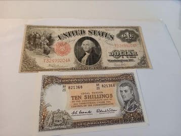 Verenigde Staten van Amerika, Australië. - 2 Banknotes -