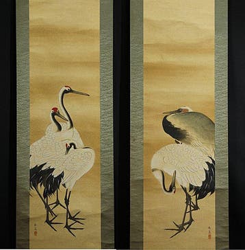 Cranes -  Hara Zaisen (1849-1916) - Japan, Antiek en Kunst