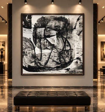 Timo Wedell - Monochrome Symphony - XXL - Abstract Klein
