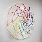 OEUV - Sculpture murale en bois Chromatic Spiral