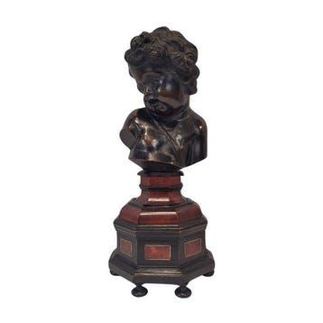 siguiendo François Duquesnoy - Buste, Busto de niño - 38 cm, Antiek en Kunst