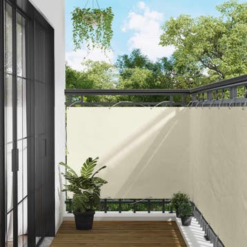 Balkonscherm 110x1000cm Creme | Retourdeal 50% Korting, Tuin en Terras, Overige materialen, 100 tot 150 cm, Ophalen of Verzenden