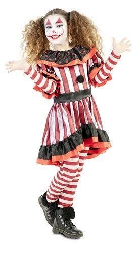 Bloederig clown kostuum meisje, Verzenden, Nieuw, Feestartikel