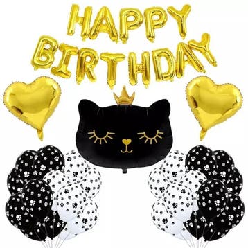 98-delige party set Happy Cats pastel XL, Dieren en Toebehoren, Verzenden, Nieuw