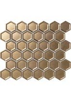 The Mosaic Factory Barcelona Hexagon Bronze Metallic | moza, Doe-het-zelf en Verbouw, Tegels, Ophalen of Verzenden, Nieuw