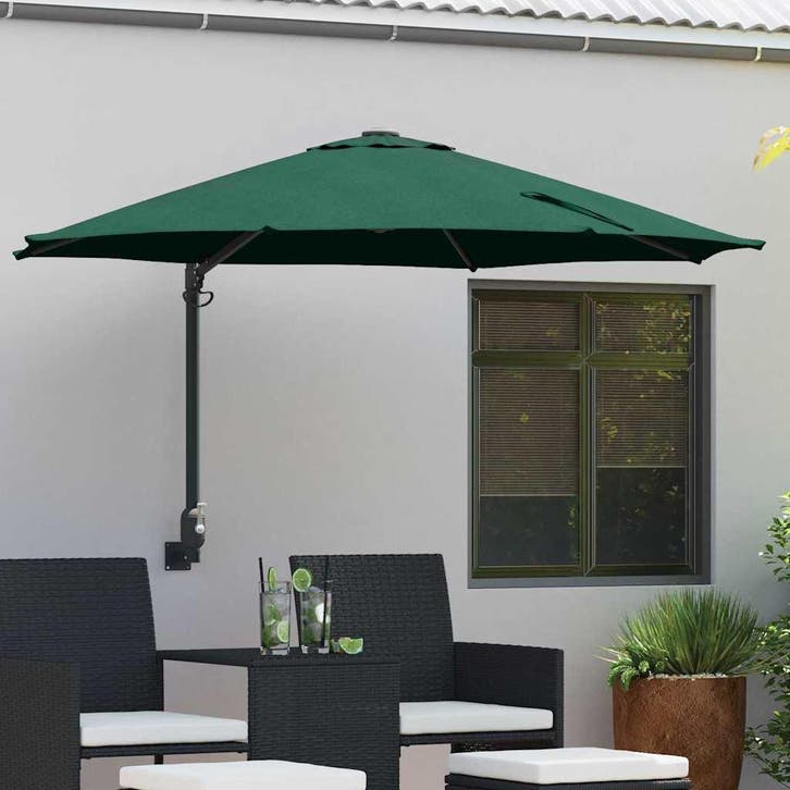 vidaXL Tuinparasol 248 x 248 x 148 cm Polyester en staal, Tuin en Terras, Parasols, Nieuw, 2 tot 3 meter, Verzenden