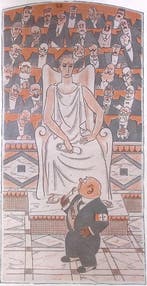 Danzig voor de Volkenbond op spotprent (lijst optie), Verzenden