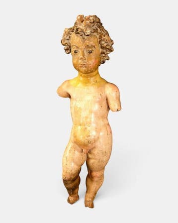 Spanish school - sculptuur, Bambino Gésu - 60 cm -
