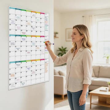 Herbruikbare Driemaanden Whiteboard Kalender & Planbord - On, Verzenden, Nieuw