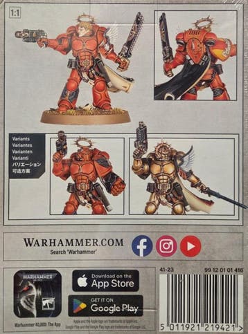 Blood Angels Captain (Warhammer 40.000 nieuw), Hobby en Vrije tijd, Wargaming, Ophalen of Verzenden, Nieuw
