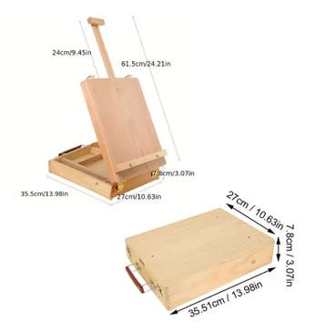 Houten Tafel Schilderezel Opvouwbaar met Antislip Voeten, Verzenden, Nieuw
