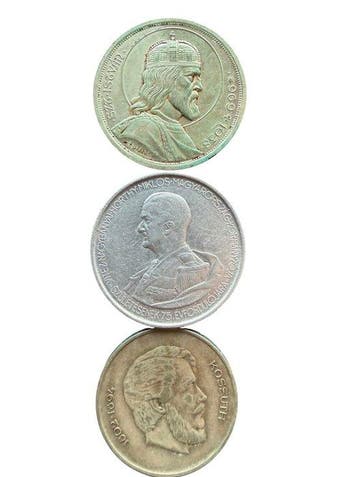 Hongarije. Set of 3 coins, incl. silver: 5 Peng 2x