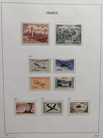 Frankrijk 1949/1959 - Luchtposten - Beelden van de grote, Gestempeld