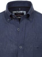 Casa Moda Blauw Linnen Overhemd Button Down Boord, Verzenden, Nieuw, Blauw