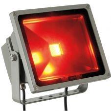 LED Bouwlamp Rood  - 10 Watt, Ophalen of Verzenden, Nieuw, Minder dan 50 watt, Lamp met armatuur