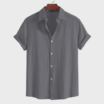 Comfortabel Heren Overhemd met Korte Mouw en Kraag - Zomerse, Verzenden, Nieuw
